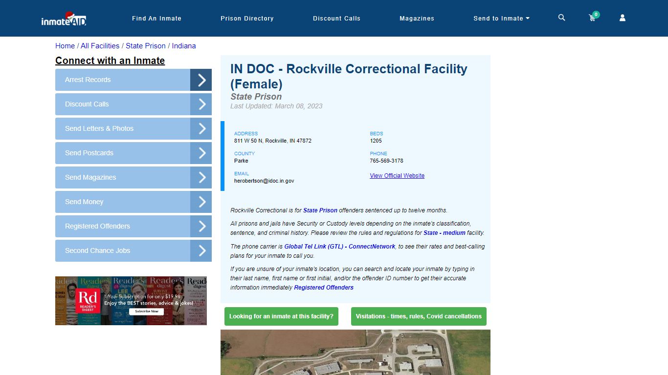 IN DOC - Rockville Correctional Facility (Female) & Inmate Search ...