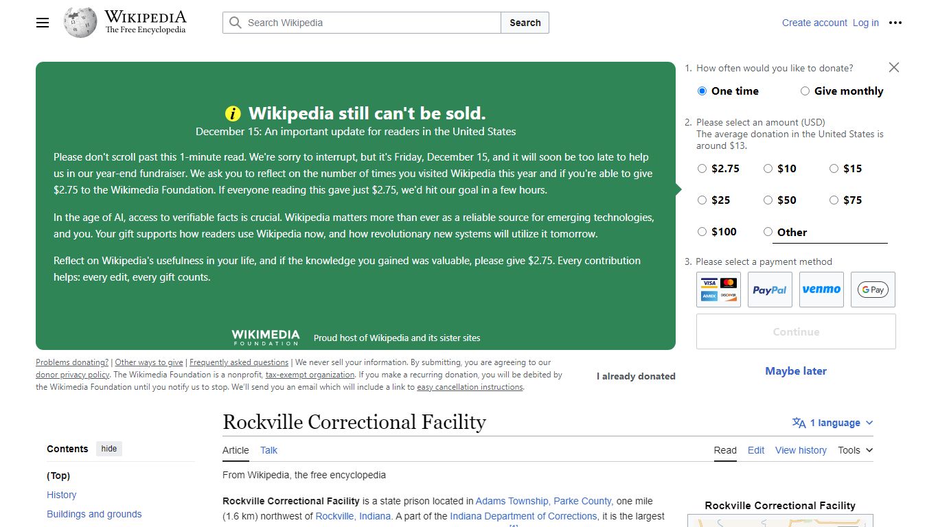 Rockville Correctional Facility - Wikipedia